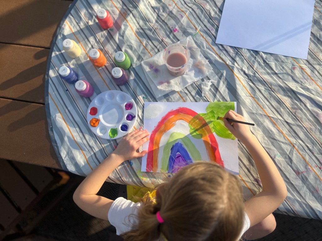 Outdoor Painting for Kids: A Simple Backyard Art&nbsp;Activity